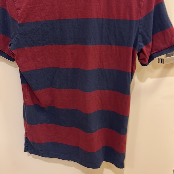 Used Mossimo Men’s S S/S red and blue striped polo shirt - Picture 7 of 7